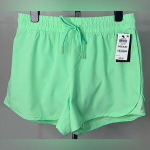 ID Ideology Women's Drawstring Running Shorts Green Size: M